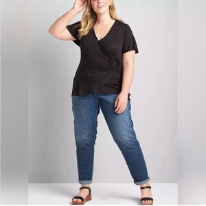 Lane Bryant Signature Fit Mid Rise Boyfriend Flex Magic Waist Stretch Jean